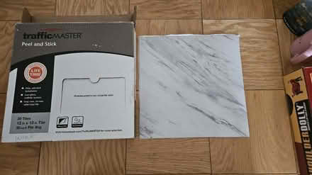 Photo of free Peel and Stick marble tiles (Silver) #1
