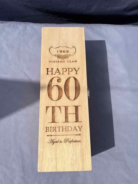 Photo of free 60th Birthday Wine bottle holder (West End LA3) #1