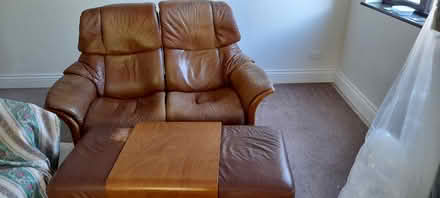 Photo of free Ekornes Stressless sofas & ottoman (Kendal (stonecross)) #4