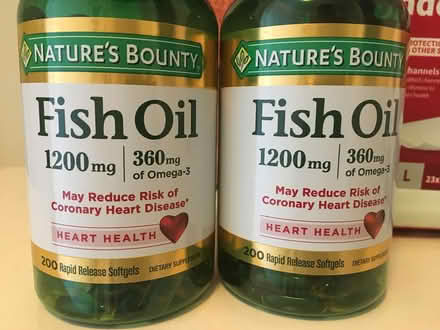 Photo of free Fish oil Gel Tabs 1200mg (Arlington off Mystic St Rte3N) #1