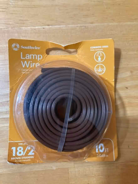 Photo of free Lamp wire brown stranded 18/2 10 ft (Eastlake) #1