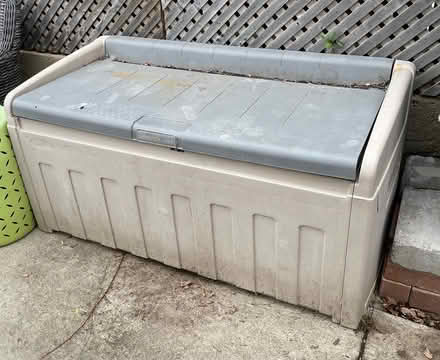 Photo of free Outdoor storage bench (Rogers Rd and Keele St) #1