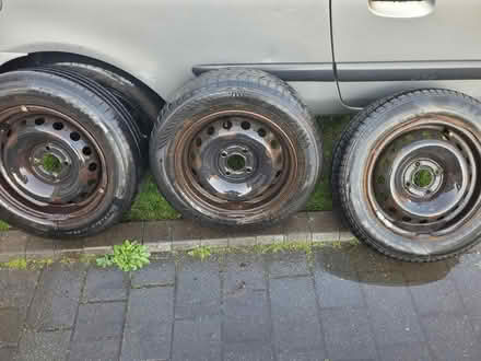 Photo of free 14" Steel wheels with tyres (Winsford Cheshire CW7) #1