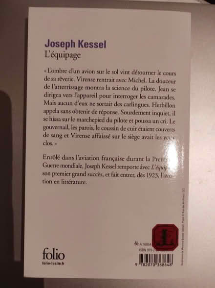 Photo of free French book: "L'équipage", Joseph Kessel (Oxford-Freegle CGA OX3) #2