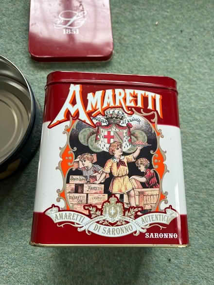 Photo of free 2 medium sized storage tins (Shefford) #1