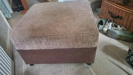 Photo of free Brown pouffe/ footstool (Kirk Hallam) #1