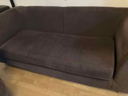 Photo of free Brown Sofa, 3 seater, with extra pillows (Putney SW15) #3