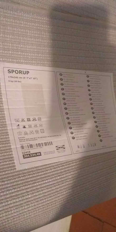 Photo of free Rug IKEA (Belle Vue SY3) #2