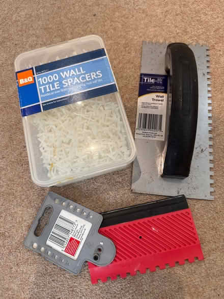 Photo of free Tile trowel, grout spreader and spacers (Madley Park OX28) #1