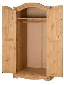 Photo of free 2 door pine wardrobe (Wood Lanes SK10) #1
