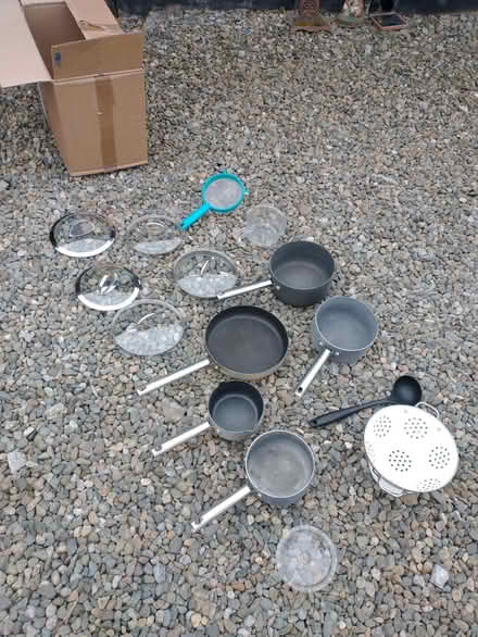 Photo of free Pots, pans & lids ideal for mud/forest kitchen (Banks CA8) #1