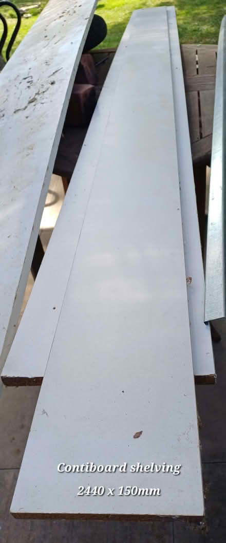 Photo of free Three various lengths and widths of used Contiboard shelving (Willaston CH64) #2