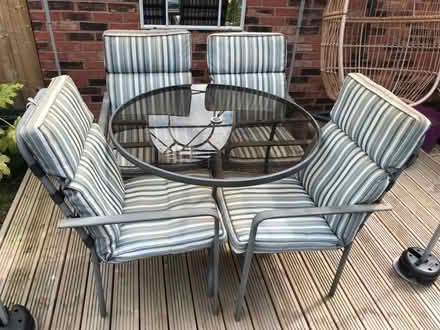 Photo of free Garden patio dining table with chairs (Church Honeybourne WR11) #2