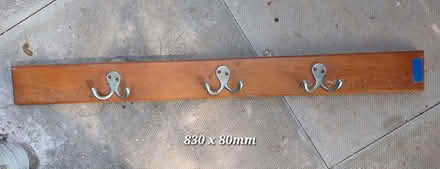Photo of free Coat hooks mounted on lacquered wood (Willaston CH64) #1