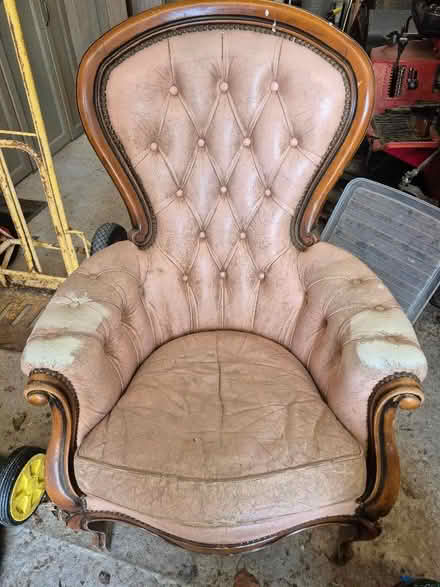 Photo of free Leather chair for reupholstery (Nantmel LD1) #1
