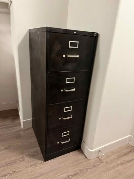 Photo of free Black File Cabinet (North Fontana) #1