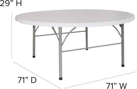 Photo of free 6' round folding table (Hudson Square) #4