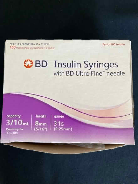 Photo of free Unopened insulin syringes (West Berkeley) #1