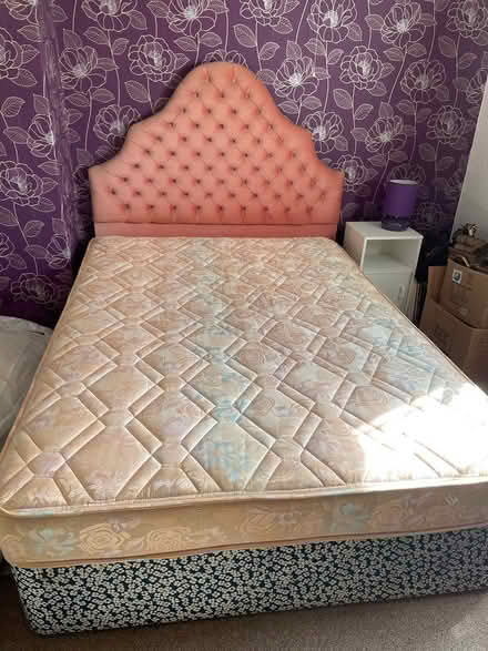 Photo of free Double bed and headboard (Illingworth. HX2) #1