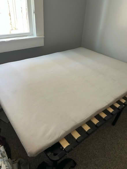 Photo of free Queen slat frame with bunkie board (Alameda) #3