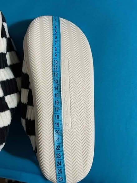 Photo of free Black & White Checkered slippers (SW9 Oval) #2