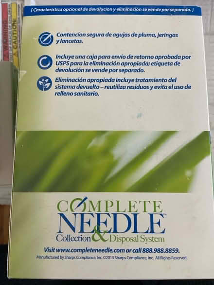 Photo of free Sharps collection & disposal kit (Simsbury) #3