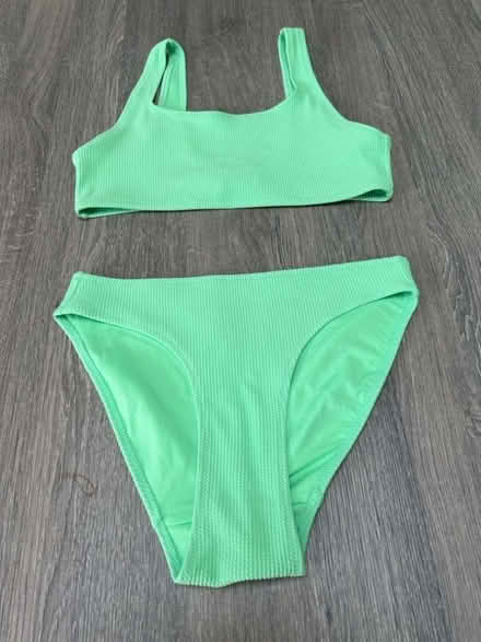 Photo of free 2 Piece Swim Suit. Green. 12-14 years. Good condition. (Southsea PO4) #1