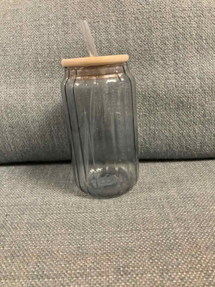 Photo of free Small glass jar with glass straw (Waltham ma) #1