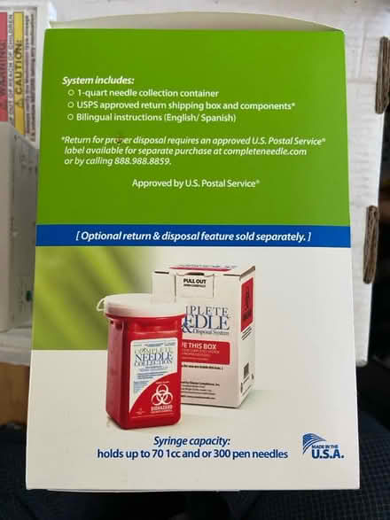 Photo of free Sharps collection & disposal kit (Simsbury) #4