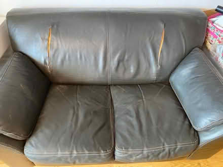 Photo of free Leather loveseat - needs repair (W6) #4