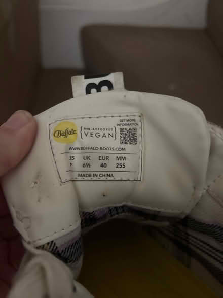 Photo of free Buffalo sneakers white 6.5 (Limehouse E1) #2