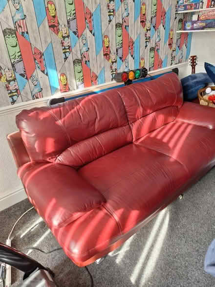 Photo of free Settee red (Heysham) #3