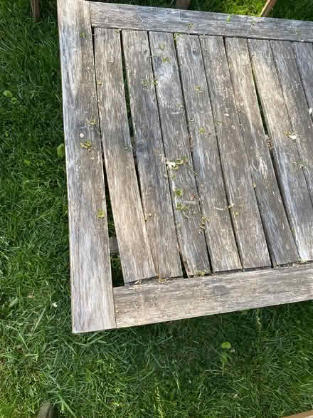 Photo of free Fair condition wood patio set (Takoma, Washington DC) #3