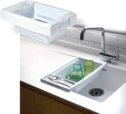 Photo of free White plastic sink drainer - new (Biggleswade) #1