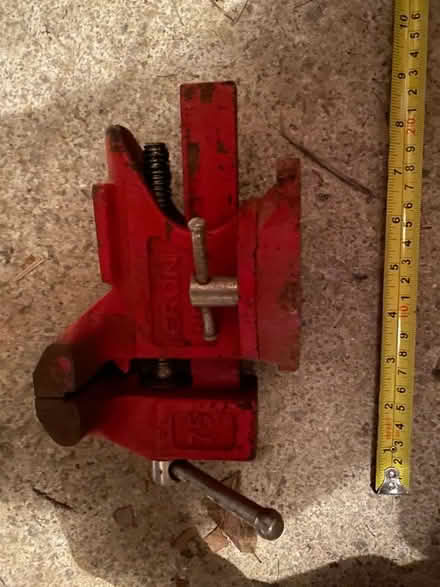 Photo of free Small red Eron 75 N630 workshop vice 12x20cm approx. (Abbotswood GL3) #1