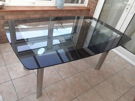 Photo of free Large Glass Top Table (Sherborne) #1