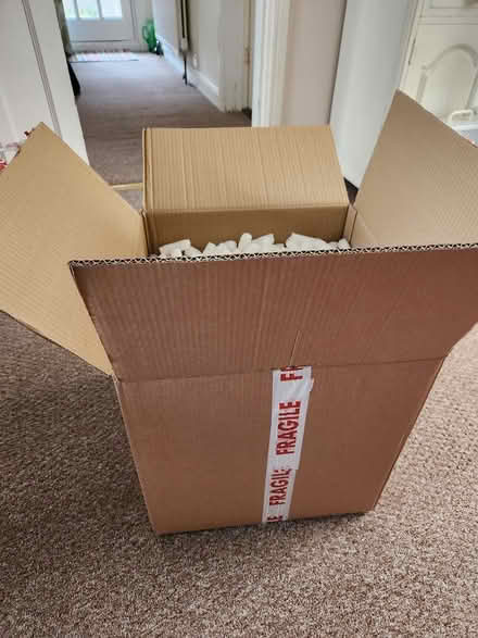 Photo of free Large cardboard box & foam packing (CT19) #2