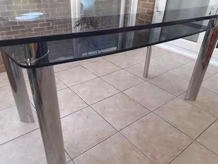 Photo of free Large Glass Top Table (Sherborne) #2