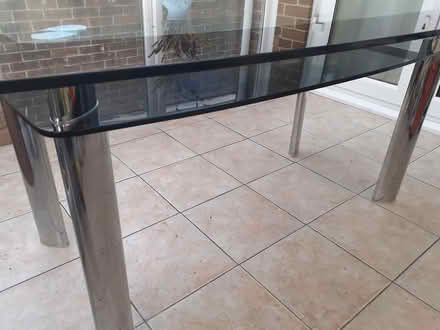 Photo of free Large Glass Top Table (Sherborne) #2