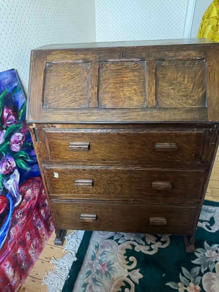 Photo of free Antique Oak Bureau desk for repair (Keele University ST5) #1