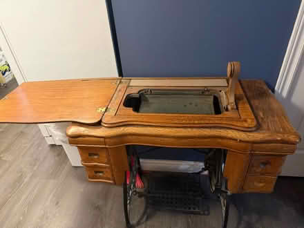 Photo of free Antique sewing machine table (Bridlewood) #4