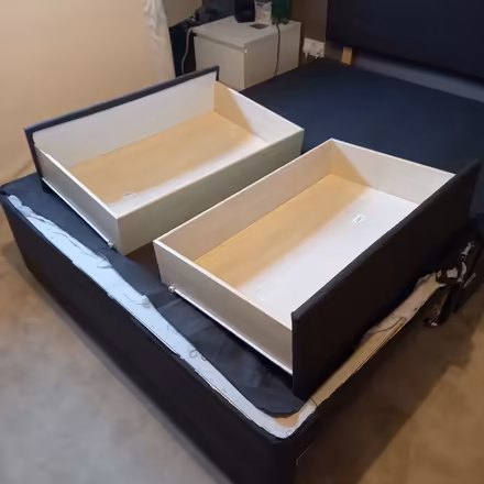 Photo of free Double divan bed - dark brown (CO11) #4