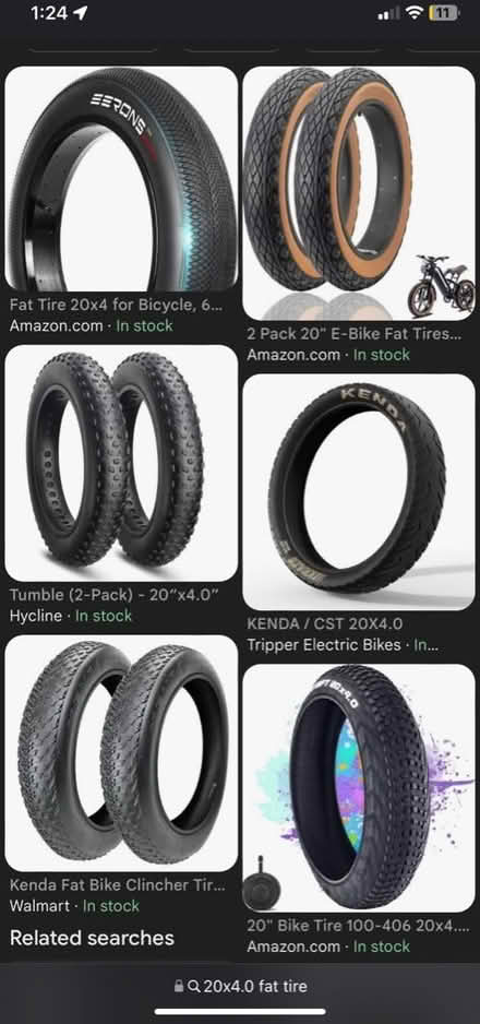 Photo of E Bike Tires 20”x4.0” (NU Campus (Brookline/UMB too)) #1