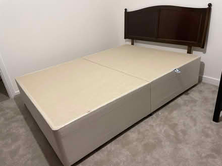 Photo of free Double divan bed base and headboard (Barrow nr Whalley BB7) #1