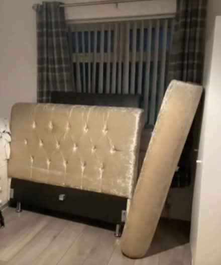 Photo of free Velvet Peach Double bed (NE3, Kingston Park) #1