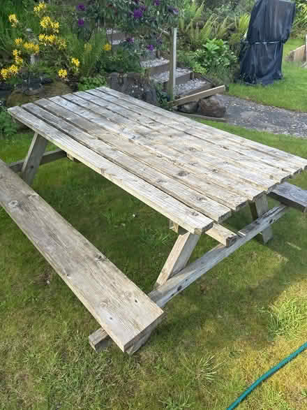 Photo of free Garden picnic table (Shaldon) #2
