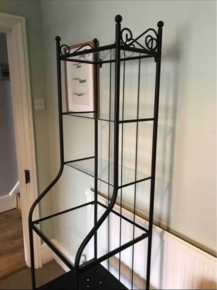 Photo of free IKEA glass and black metal shelves (Ebley GL5) #2