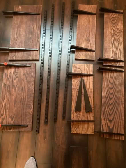 Photo of free Boards & adjustable shelf hardware (Eastlake) #1