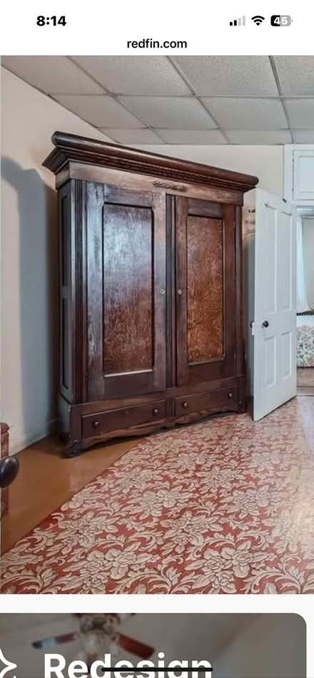 Photo of free Early 20th Century Oak Armoire (Canton) #1