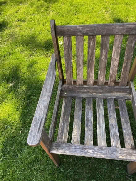 Photo of free Fair condition wood patio set (Takoma, Washington DC) #2